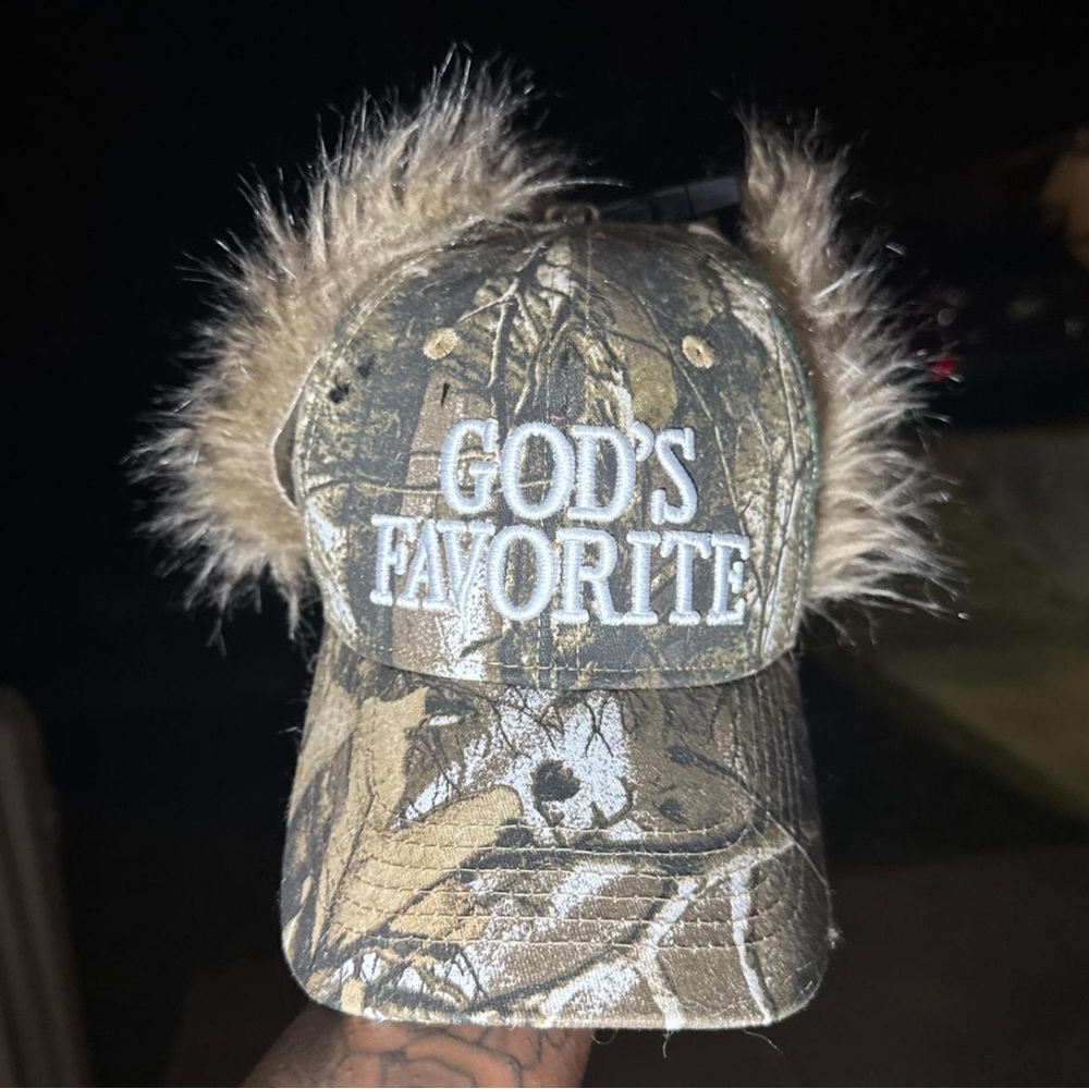 Custom Camouflage Cap with Fur Trim